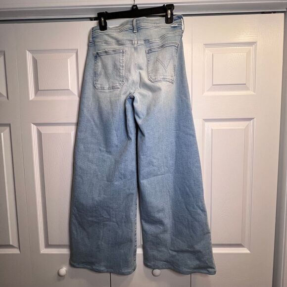 MOTHER Undercover Sneak Mid-Rise Wide Leg Light Wash Denim Palazzo Jeans Size 26 - Picture 4 of 12